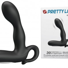 Stimulator Prostata Barrack 30 Moduri Vibratii, Silicon, USB, Negru, 14.2 cm