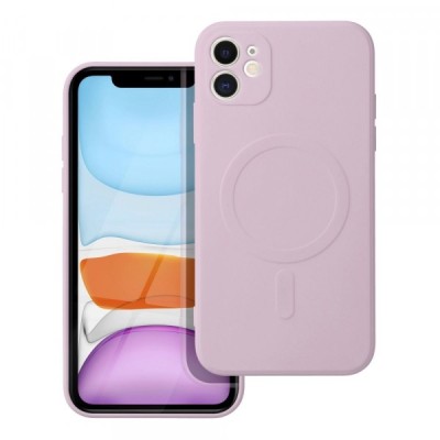 Husa MagSafe pentru Apple iPhone 11, OEM, Silicone Mag, Roz foto