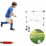 Set poarta cu plasa pentru fotbal, minge, pompa, 120x57x63 cm, ProCart