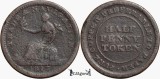 1813, &frac12; penny - Trade &amp; Navigation Token - Noua Scoție ( Provinciile Canadiene ), Europa