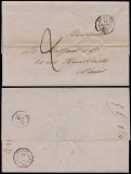 France 1849 Stampless cover + content Le Havre to Paris - Ligne du Havre D.776