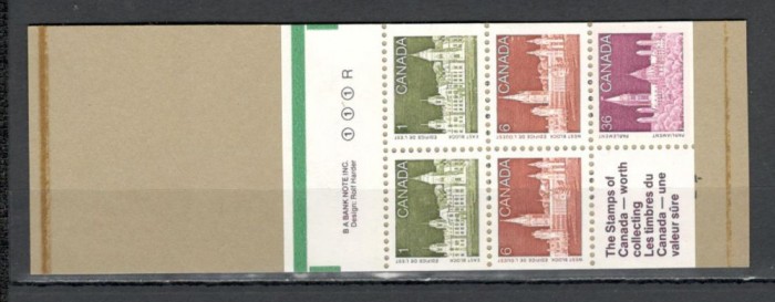 Canada.1987 Cladiri parlamentare-carnet GC.18