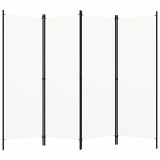 VidaXL Paravan de cameră cu 4 panouri, alb crem, 200 x 180 cm