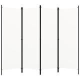 VidaXL Paravan de cameră cu 4 panouri, alb crem, 200 x 180 cm