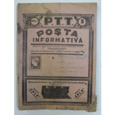 POSTA INFORMATIVA - REVISTA BILUNARA PENTRU FUNCTIONARII P.T.T. , ANUL I , NO. 5 , JOI 1 MARTIE , 1928