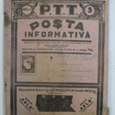 POSTA INFORMATIVA - REVISTA BILUNARA PENTRU FUNCTIONARII P.T.T. , ANUL I , NO. 5 , JOI 1 MARTIE , 1928