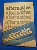 revista alternative ianuarie 1990 - anul 1 ,nr. 1 - prima aparitie a revistei