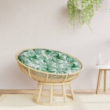 vidaXL Pernă rotundă, model frunze, &Oslash; 100 x 11 cm, țesătură Oxford 361974