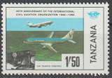 Tanzania 1984 , Posta Aeriana , Aviatie, Stampilat