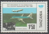 Tanzania 1984 , Posta Aeriana , Aviatie, Stampilat