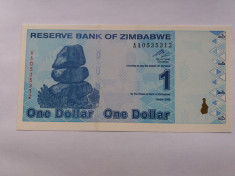 ZIMBABWE - 1 dollar 2009-UNC foto