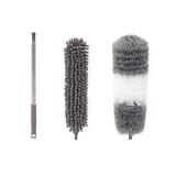 Mop din Microfibra pentru Curatenie, Flippy, Set 2 Capete Detasabil, Mop din Microfibra, Pamatuf pentru Praf, Maner Extensibil, EVA, Impachetate in Sa