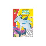 School Zone Color by Number Underwater Fun Workbook