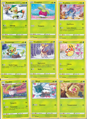 bnk crc Cartonase de colectie - Pokemon Franta 2021 - 77 diferite foto