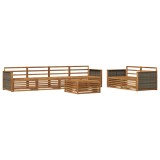 vidaXL Set de canapele de exterior 7 pcs natural Lemn Solid de Acacia 3383047