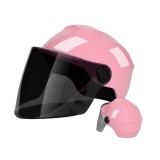 Cumpara ieftin Casca scuter/bicicleta electrica Unisex cu vizor, marime universala 56-62 cm, Roz