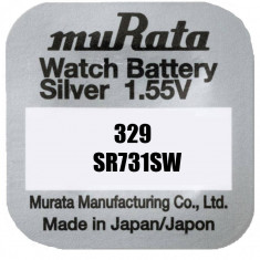 Baterie 329, SR731SW, Oxid Argint, 1.55V, Murata