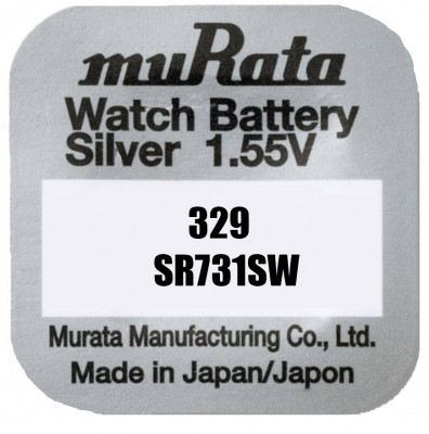 Baterie 329, SR731SW, Oxid Argint, 1.55V, Murata foto