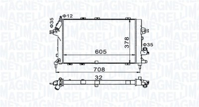 MAGNETI MARELLI 350213153400 Radiator, racire motor foto