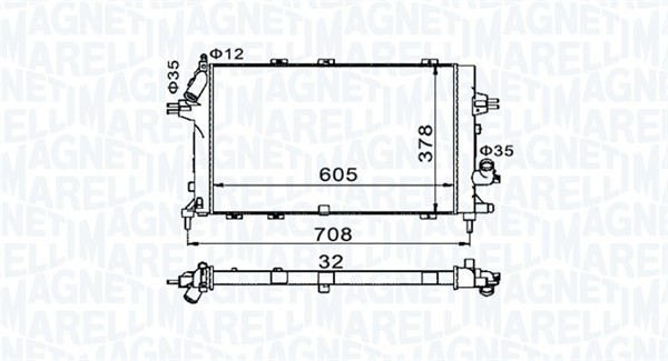 MAGNETI MARELLI 350213153400 Radiator, racire motor