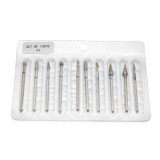 Set de capete de freză de diamant pentru manichiură, 10 bucăți, 04