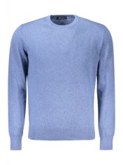 Pulover barbati, cu mini logo brodat, Regular fit, albastru deschis, S