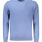 Pulover barbati, cu mini logo brodat, Regular fit, albastru deschis, S