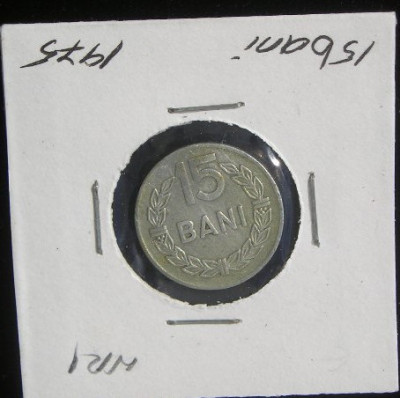 M1 C10 - Moneda foarte veche 19 - Romania - 15 banI - 1975 foto