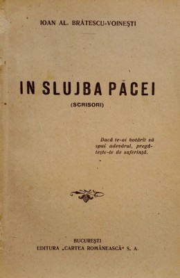 Brătescu-Voinești, IN SLUJBA PĂCEI, București, 1920 foto
