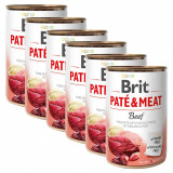 Cumpara ieftin Tin Brit Pat&eacute; &amp;amp; Meat Beef 6 x 400 g