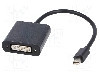 Cablu {{Tip cablu de conectare}}, DVI-I (24+5) soclu, mini DisplayPort mufa, 0.15m, {{Culoare izola&amp;amp;#355;ie}}, AKYGA - AK-AD-37 foto