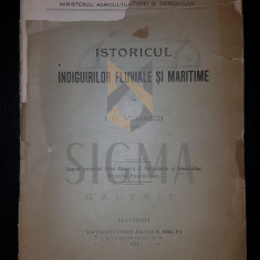 I. G. VIDRASCU (INGINER), ISTORICUL INDIGUIRILOR FLUVIALE SI MARITIME, BUCURESTI, 1911