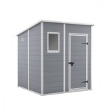 Căsuță Grădină Curver Manor 6x6 Gri Plastic 183.5x185x200.5 cm Rezistent Intemperii UV