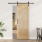 vidaXL Ușa glisantă Manual Natural și negru 73.5 x 211 cm