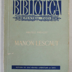 MANON LESCAUT de ABAELE PREVOST , 1956