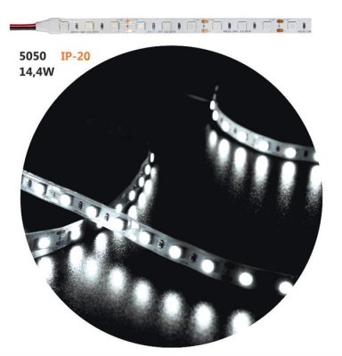 Banda LED 14.4W m 12V IP20 lumina rece Lumen Adeleq 05-34129 rece foto