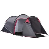 Cort camping, 2 persoane, impermeabil, cu vestibul, gri, 426x206x154 cm GartenVIP DiyLine