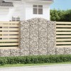 VidaXL Coșuri gabion arcuite, 2 buc, 200x50x220/240cm, fier galvanizat