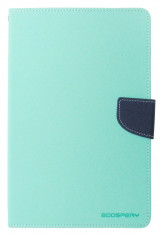 Husa tip carte Mercury Goospery Fancy Diary verde + bleumarin pentru Apple iPad Mini 4 foto