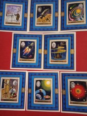 AJMAN, HISTORY OF SPACE - 8 COLIȚE MNH IMPERF.