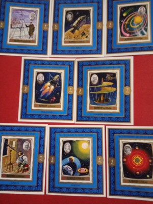 AJMAN, HISTORY OF SPACE - 8 COLIȚE MNH IMPERF. foto