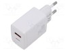 Alimentator plug-in BASEUS 5-12V 20W USB C și USB A alb