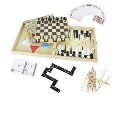 Set jocuri OMC 12 in 1, lemn/plastic, Multicolor foto