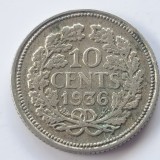 Olanda 10 cents 1936 argint, Europa
