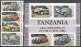 Tanzania 1986 - Centenarul automobilului, Serie DT + Bloc NDT, MNH