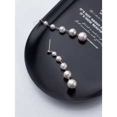 Cercei Din Argint cu Perla Model Lung 6 cm Elegante ARG197E