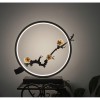 Lampa Veghe Copii 2in1 LED Cald/Rece, Veioza Decorativa 3D, Fier Forjat, Model Floare Prun/Copac/Pasari, Priza, 3W