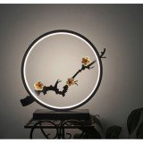 Lampa Veghe Copii 2in1 LED Cald/Rece, Veioza Decorativa 3D, Fier Forjat, Model Floare Prun/Copac/Pasari, Priza, 3W