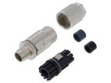 Conector M12 tată drept IDC pe cablu ecranat