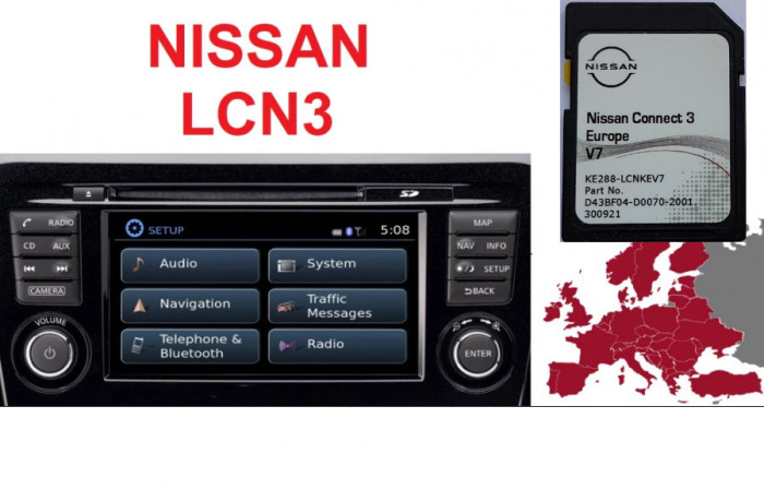 Nissan LCN3 v7 V.7 2022-2023 SD CARD Harta Navigatie CONNECT 3 Europa ROMANIA